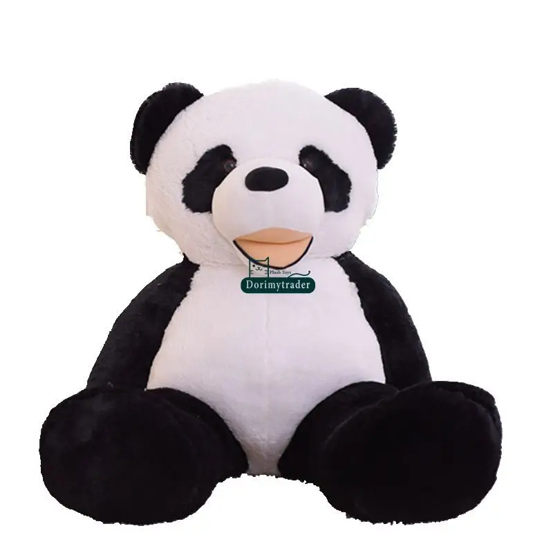 Dorimytrader JUMBO Soft Cartoon Panda peluche più grande orso sorridente cuscino per bambole ottimo regalo 102 pollici 260cm DY60396