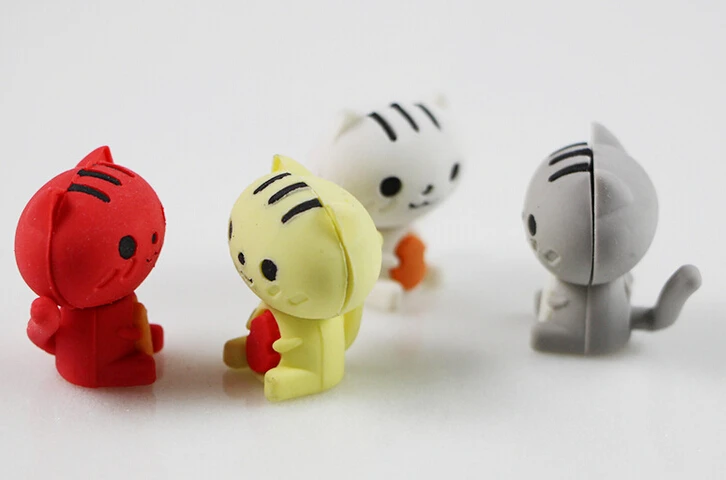 New Arrival Cute Cat Eraser School Eraser Animal Eraser  MOQ 35 pieces per lot