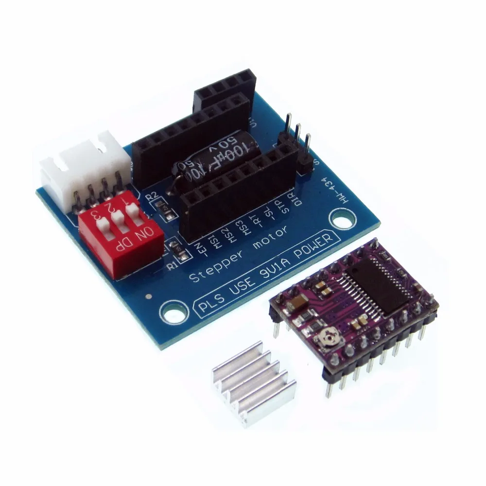 1 шт., панель управления шаговым двигателем A4988 + 1 шт., драйвер шагового двигателя DRV8825 для 3D принтера, умная электроника