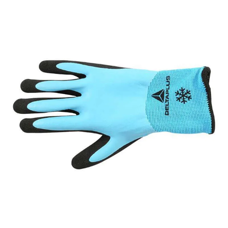 DELTA PLUS Nitrile Low Temperature Warm Gloves blue Warm Wear-resistant Work Gloves Riding Ski Windproof Protective Gloves