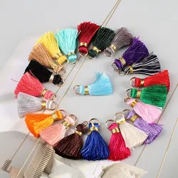 iSequins 10pcs/lot 2cm Mini Silky Tassels Colorful Small Tassels for jewelry diy boho bracelet necklace making Supplies