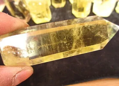 

TOP!!!! AAA+++ 12 NATURAL CITRINE QUARTZ CRYSTAL POINT HEALING 1.58lb