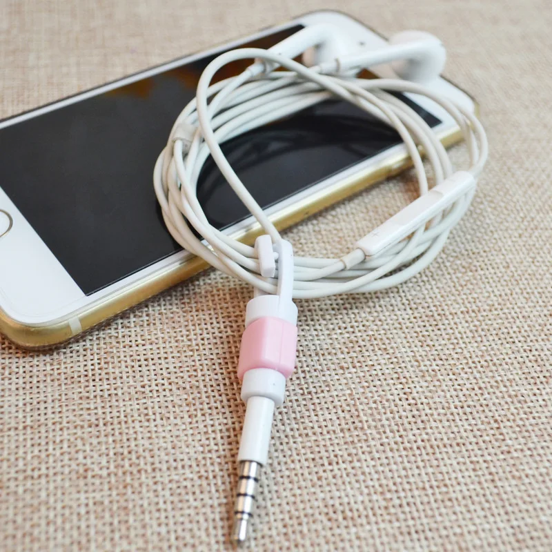 10 sztuk kabel Protector dla iphone słuchawki organizator drutu Earpods Cord Protector etui ochronne kolory nawijarka pokrywa