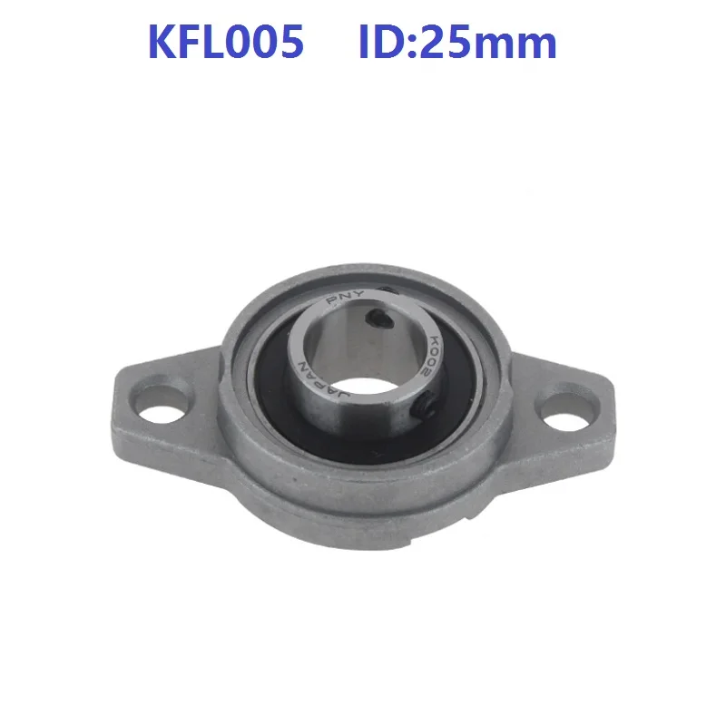 

20pcs/lot KFL005 25mm Bore Diameter Zinc Alloy Bearing Units 25 mm Flange Pillow Block Bearing bracket For CNC FL005