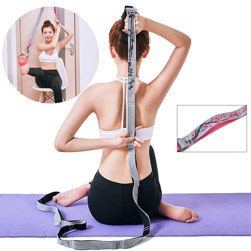 

Quality Yoga Stretch Strap Chinese Style Print Color Training Waist Leg Yoga Extend Belts-Daisy Chain Rope-Ideal Fitness Auxilia