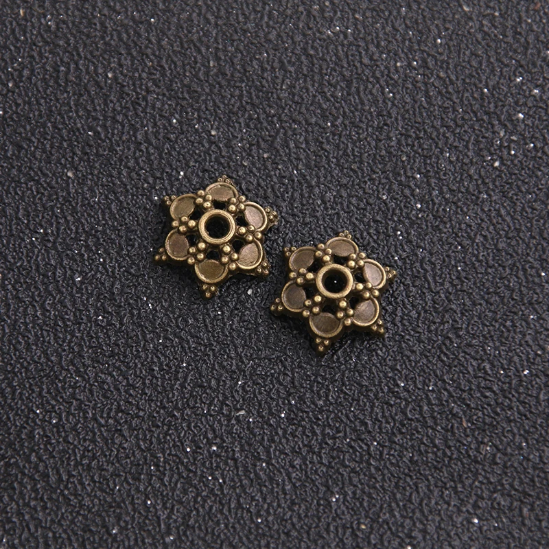 18pcs 14*15mm  Antique Bronze/  Alloy Metal Plated Spacer Bead Finding Cone  Surround Pattern DIY  Receptacle