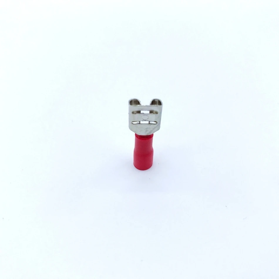 Insulated Female Disconnector FDD1.25-205 100PCS/Pack Red Spade Quick Electrical Connector Crimp Wire Terminal AWG Terminator