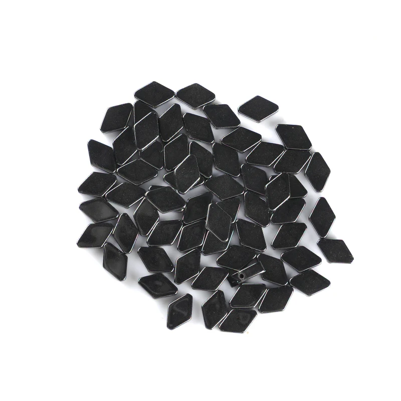 AAA 1strand/lot 3/4/6mm Black Hematite Beads Rhombus Shape Beads Beads Natural Stone For Jewelry Bracelet Making Diy Findings