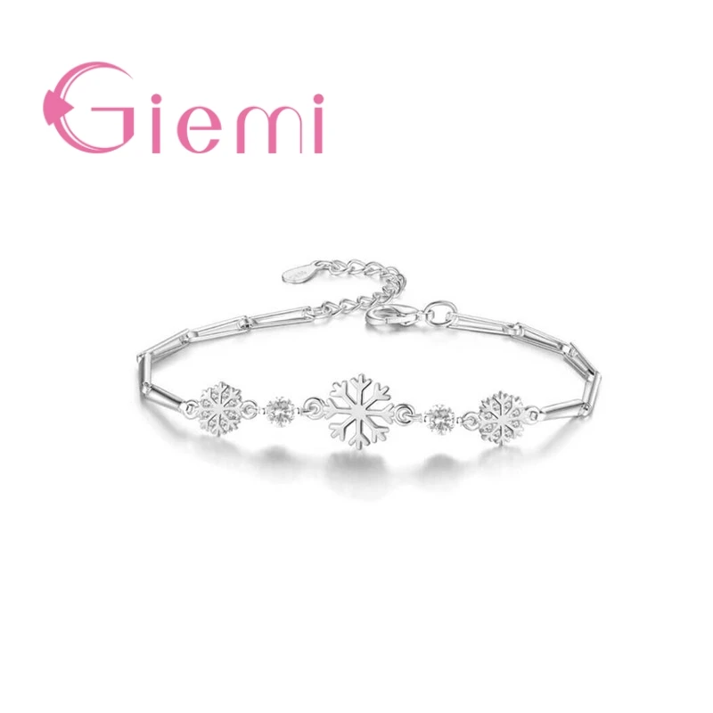 Genuine 925 Sterling Silver Colorful Cubic Zirconia Crystal Jewelry For Women Ladies Special Flowers Shape Design Bracelet