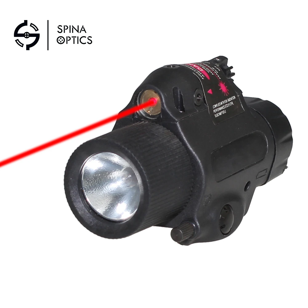 SPINA OPTICS Tactical Red Dot Laser M6 LED Flashlight with 5mW Powerful Laser Sight Set for Rifle Pistol Shot Outdoor Sports