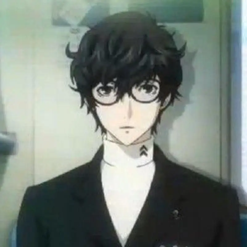 Top Quality Game P5 Persona 5 Kurusu Akira Joker Cosplay Wig Anti-wrinkle Curly Hair Cosplay Synthetic Hair +Wig Cap