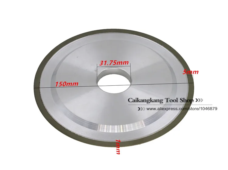 100%- 150*31.75*5*1 concentration. Diamond grinding wheel. Slotted purposes. Resin wheel. Grinding wheel.