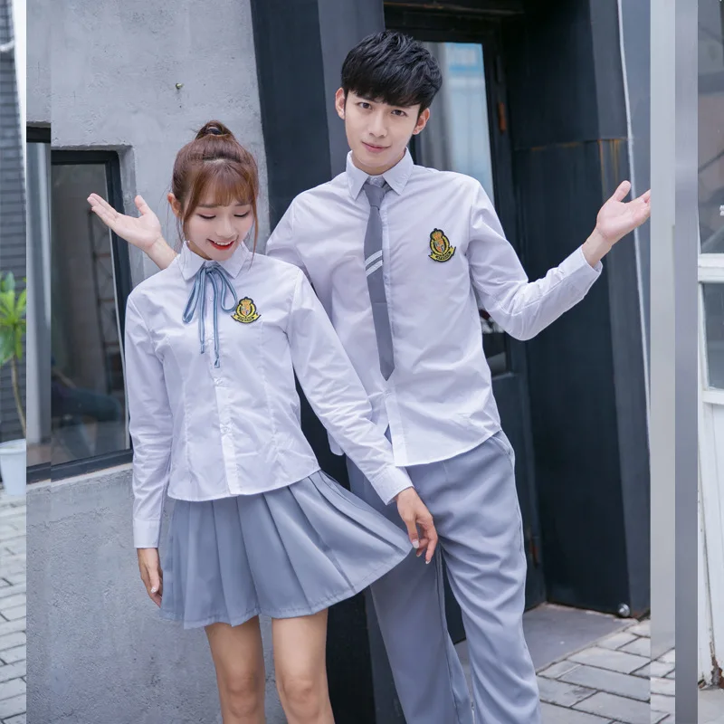 Japanese Style School Uniform Girls Students Clothes Plus Size Navy Straps 3 Pcs / Set Student Uniform Class Wear D-0574