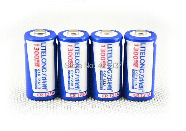 

4PCS 1300MAH CR123A rechargeable lithium battery 3V CR17335 lithium camera battery 16340 battery 1300mah