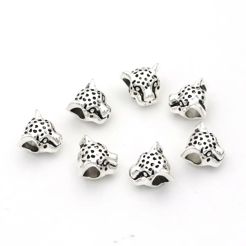 Tibetischen Silber Gold Farbe Große Loch Leopard Europäischen Spacer Metall Lose Perlen Für Schmuck Machen Diy Finden Hand Großhandel – Detail 3