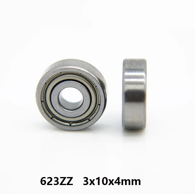 

100pcs/lot 623ZZ 623-ZZ 623 ZZ 2Z 3*10*4mm Deep Groove Ball bearing Miniature Mini Ball Bearings 3x10x4 mm 623Z