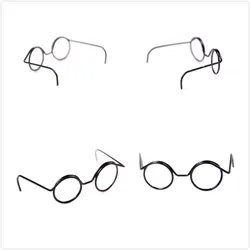 2PCS Top Selling Fashion Round Frame Lensless Retro Cool Doll Glasses For BJD Doll 1/6 30cm Doll Accessories