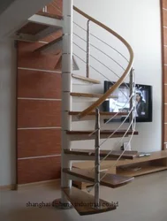 Custom high end decorative metal railing spiral staircase for sale