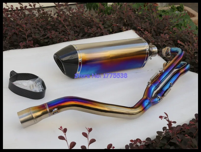 Titanium Alloy for Yamaha TMAX530 Motorcycle Exhaust Muffler System with Collector Header Tube Exhaust Escape with Carbon Tip