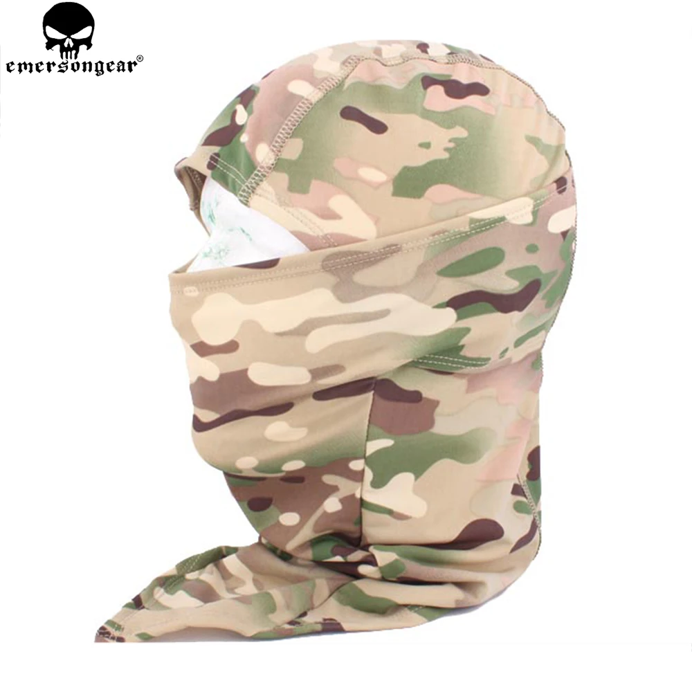 Emersongear Quick-drying Detection Airsoft Field Hood Camouflage Cycling Motorcycle Cap Balaclava Hats Full Face Mask Headgear