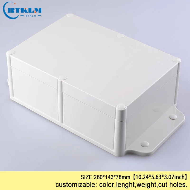 ABS Plastic Enclosure Project Outdoor Junction Box Waterproof Electric Box DIY Housing Power Supply Enclosure 260*143*78mm