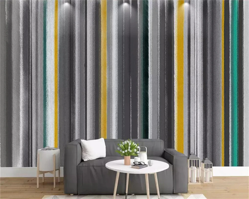 Decorative wallpaper Simple striped background wall painting