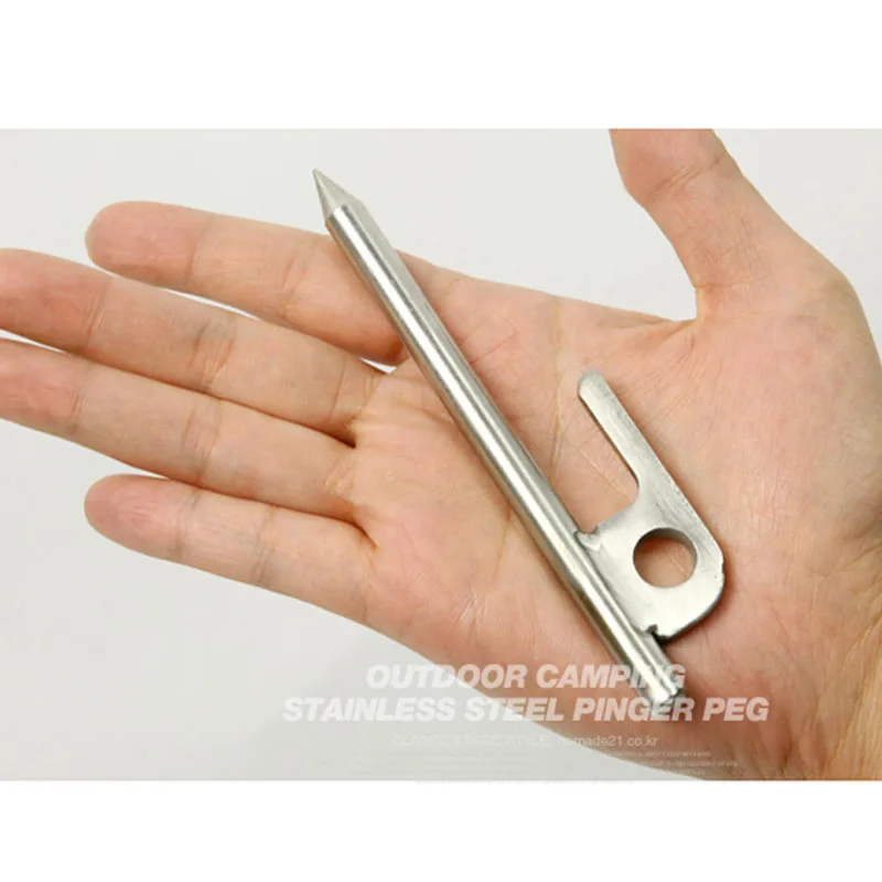 Outdoor 304 stainless steel nail 12CM cement  reinforced camping  tent accessories  peg metal stake  light