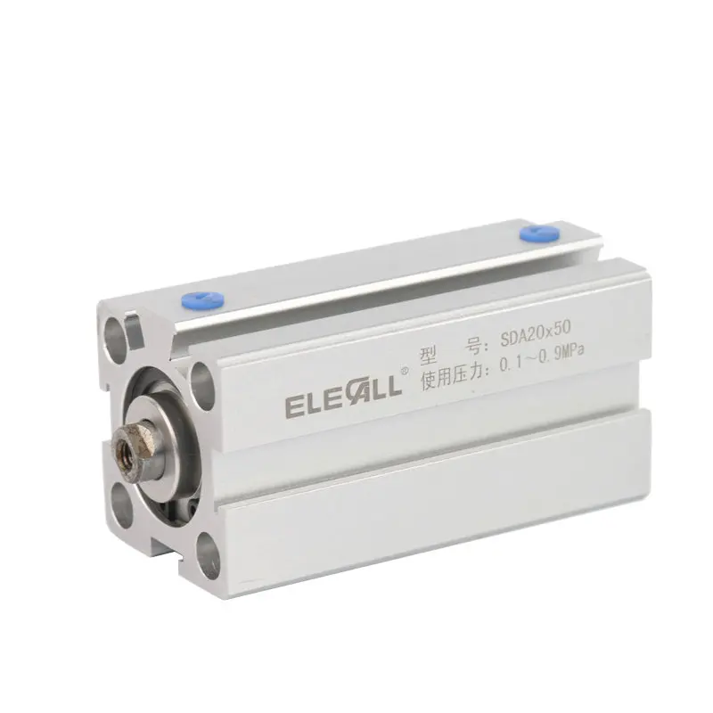 SDA20*50mm / 20mm Bore 50mm Stroke Compact Air Cylinders Double Acting Pneumatic Air Cylinder