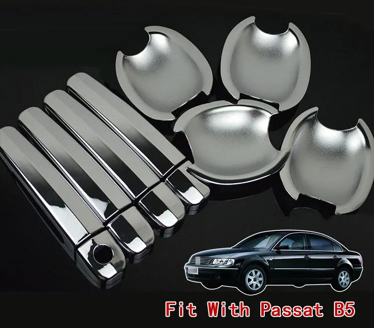 For VW Passat B5 B5.5 Chrome Handle Covers Trim Set for Volkswagen MK5 Sedan Wagon Car Accessories Sticker Car Styling 1996-2005