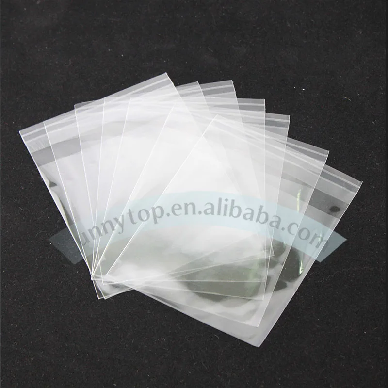 custom size opp plastic bag with adhesive stripe 29x203+30mm resealable opp bag