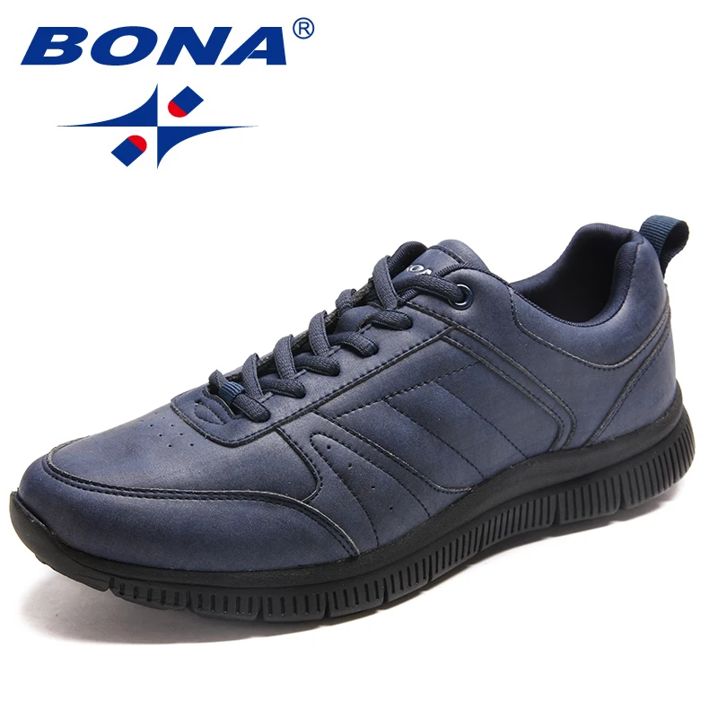 BONA-zapatos informales con cordones para hombre, zapatillas planas de microfibra, cómodas, ligeras y suaves, envío rápido