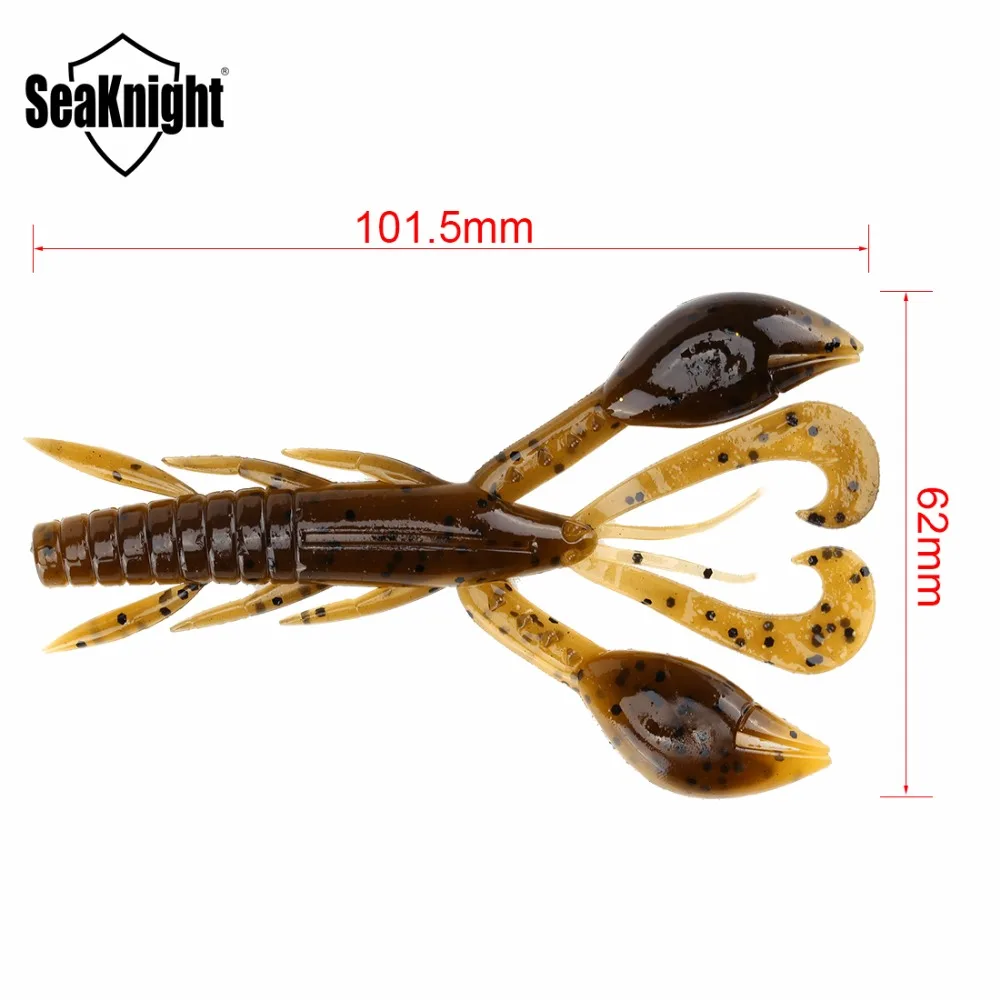 SeaKnight Soft Lure SL019 10g 10cm 4inch 6PCS Soft Fishing Lure Shrimp Artificial Bait Lifelike Wobbler Shrimp Carp Fishing