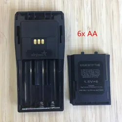 Caja de batería AA para Motorola DEP450, DP1400, PR400, CP140, CP040, CP200, EP450, CP180, GP3188, etc., walkie talkie con clip de cinturón, 6 uds.