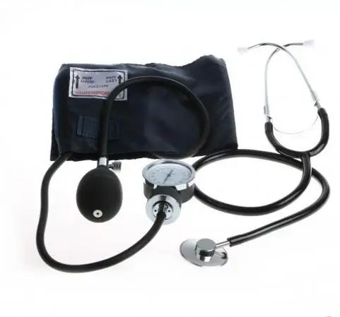 2 pieces for domestic medical upper arm sphygmomanometer set manual sphygmomanometer + single stethoscope