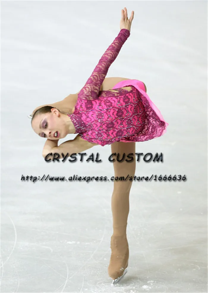 Custom Figure Skating Dresses Graceful New Brand Girls Ice Skating Dresses For Competition DR4292