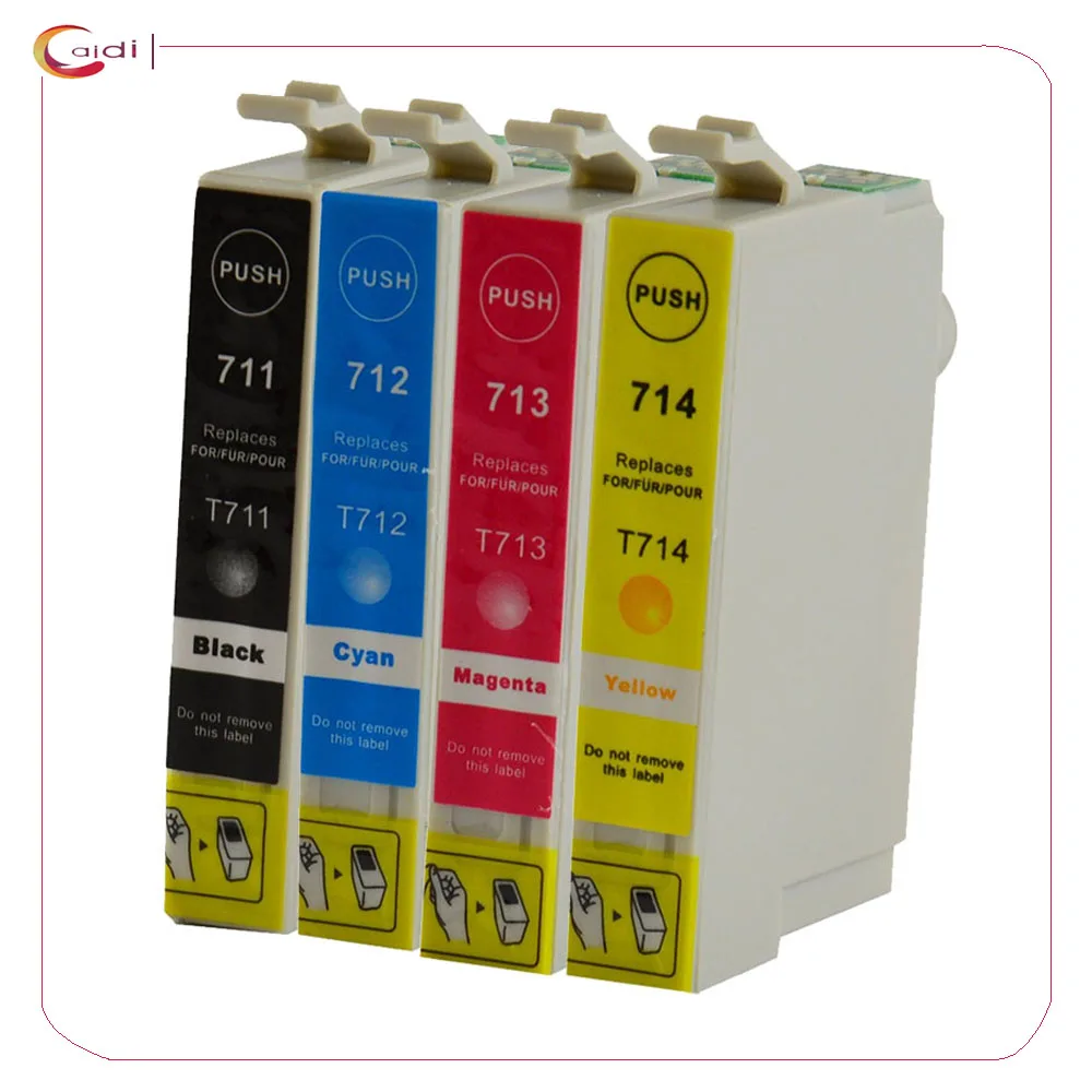 Compatible T0711 Ink Cartridge for Stylus SX515W SX600FW SX610FW BX600FW BX610FW DX6000 DX6050 DX7000F Printer