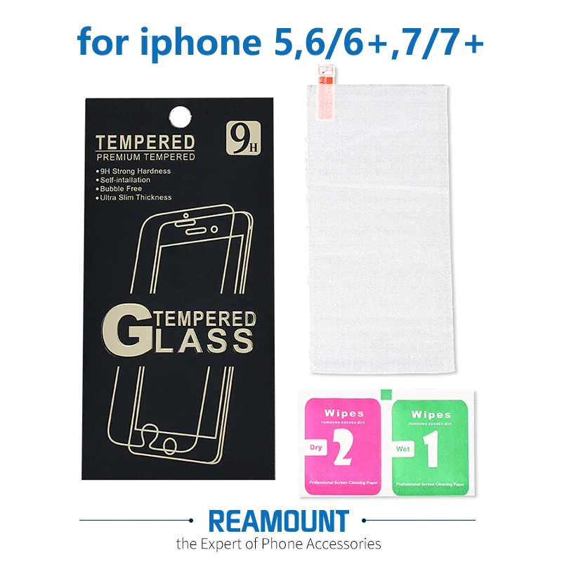 

200 pcs Tempered Glass Film for iPhone 7 0.3mm Screen protector film for iPhone6 plus Tempered Glass film