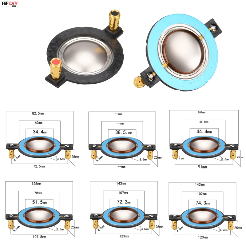 HIFIDIY LIVE 34.4 38 44.4 51.3 72 74 Kern-Hochtöner-Schwingspule Titanfolien-Hochtöner-Reparaturzubehör DIY-Teile – Detail 9