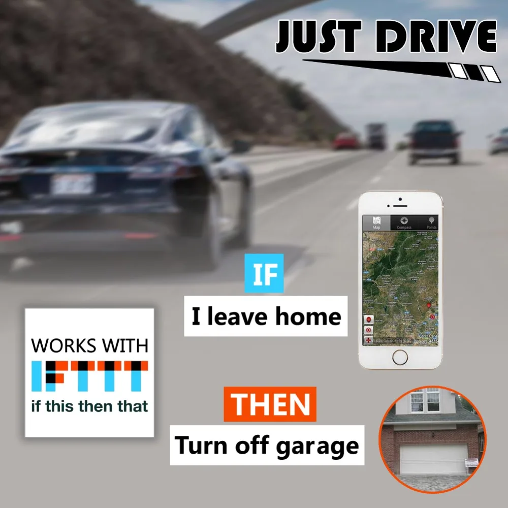 อุปกรณ์ควบคุมประตูโรงรถระบบ WiFi อัจฉริยะที่เข้ากันได้กับ Alexa mobil REMOTE CONTROL ตัวควบคุมเวลาประตูโรงรถรองรับการควบคุม Tuya