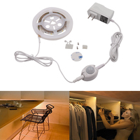 Motion Activated Sensor Bed Light Warm white 1.2M LED Strip Sensor Night Light 12V Cabinet Light  with Automatic Shut Off Timer