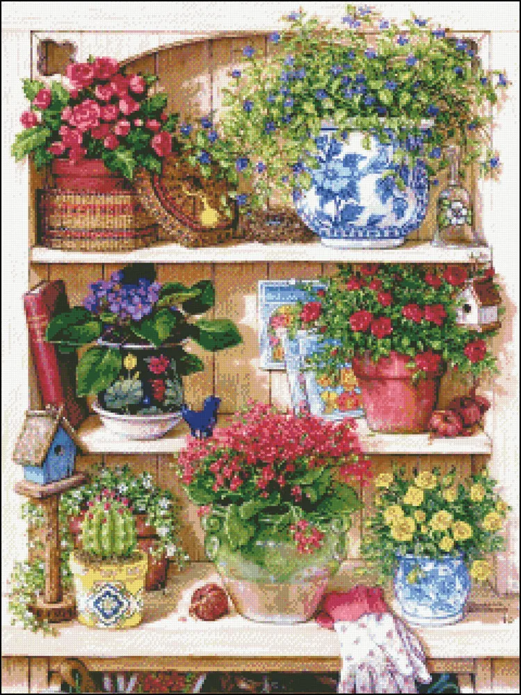 Needlework for Embroidery DIY DMC High Quality Unprinted on fabric - Counted Cross Stitch Kits 14 ct Oil painting - Bonsai