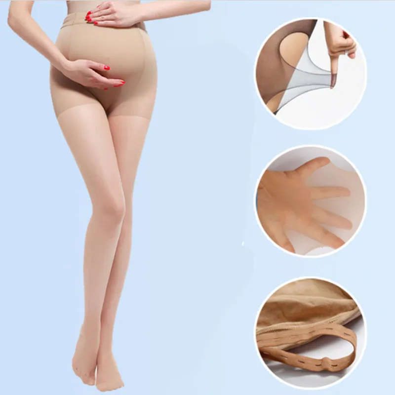 

Spring and summer 5D ultra-thin cored silk free cut pantyhose anti-off stockings stomach lift adjustable pregnant women stocking