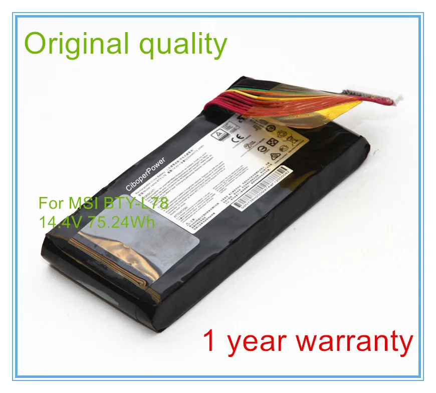 Original quality Laptop Battery For GT80 BTY-L78 GT73VR GT83VR 6RF-026CN 2QE-035CN VR