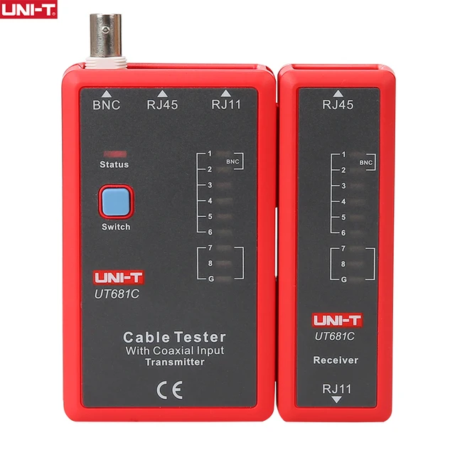 UNI-T UT681C profesjonalny tester kabli sieć RJ45 RJ11 BNC lokalizator przewodów telefonicznych Ethernet LAN detektor lokalizator linii
