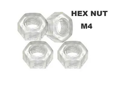 

Wkooa M4 plastic nuts transparent insulation hex nuts 1000 pieces