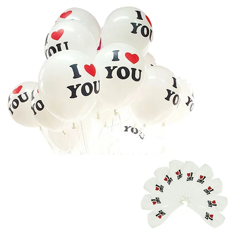 

Delicate 12 inch Pearl Latex Balloon I LOVE YOU Balloons Christmas Wedding Decorations Hot Selling