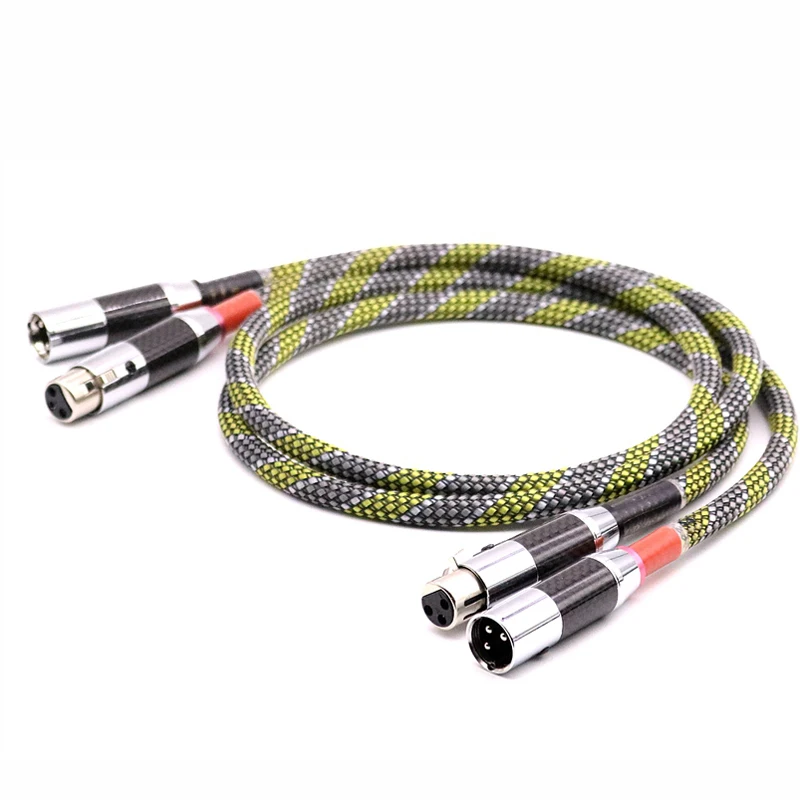 HI-End SQ-888 G5 5N OFC silver plated audio balanced interconnect cable with Carbon fiber XLR plug Audio Video AMP CD XLR Cable