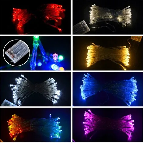 100pcs 2M 20 LED or 3M 30 LED Battery Operated LED String for Xmas Garland Party Wedding Show Decoration mini shiny Fairy string