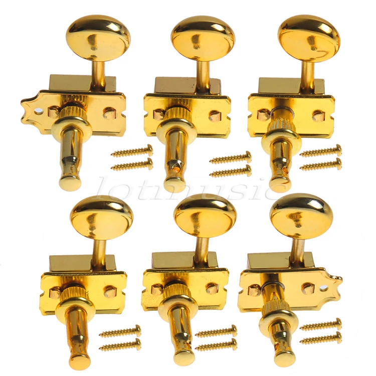 10set Gold 6R Inline Vintage Tuning Peg Head Machine For Fender ST Guitar Replacement