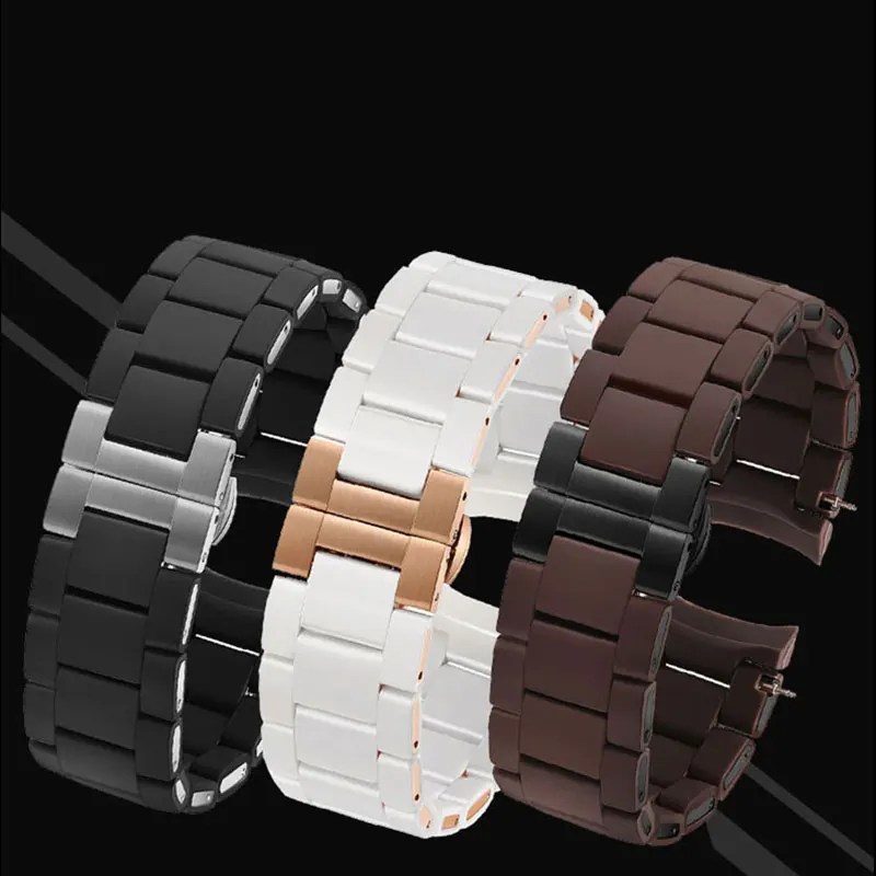 Silicone +Steel Watch Band Strap Adapted to the Bingo AR5889 AR5890 AR5905 AR5920 Style Men and Women Bracelet 20mm 23mm Fasion